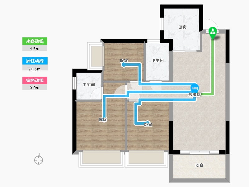 广东省-惠州市-中洲河谷花园-70.92-户型库-动静线