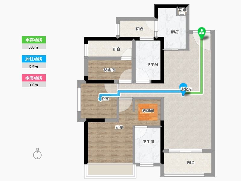 广东省-佛山市-朝安金茂悦-79.00-户型库-动静线