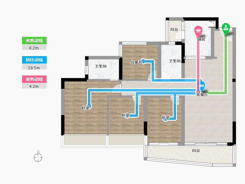 广东省-广州市-奥园誉湖湾-100.00-户型库-动静线