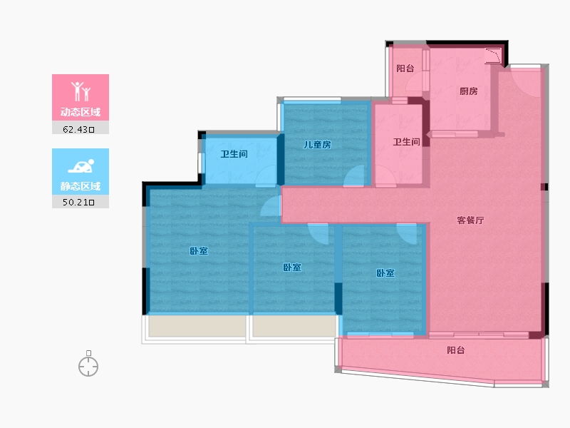 广东省-广州市-奥园誉湖湾-100.00-户型库-动静分区