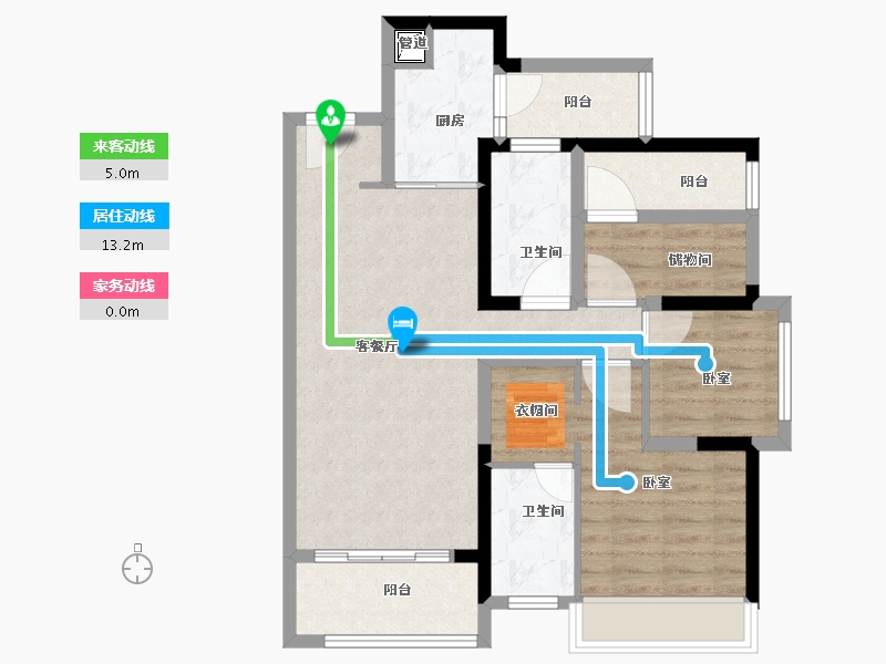 广东省-佛山市-朝安金茂悦-79.00-户型库-动静线