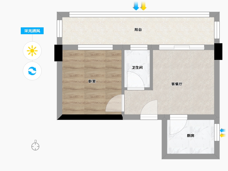 广东省-惠州市-安得大厦微时代-33.10-户型库-采光通风