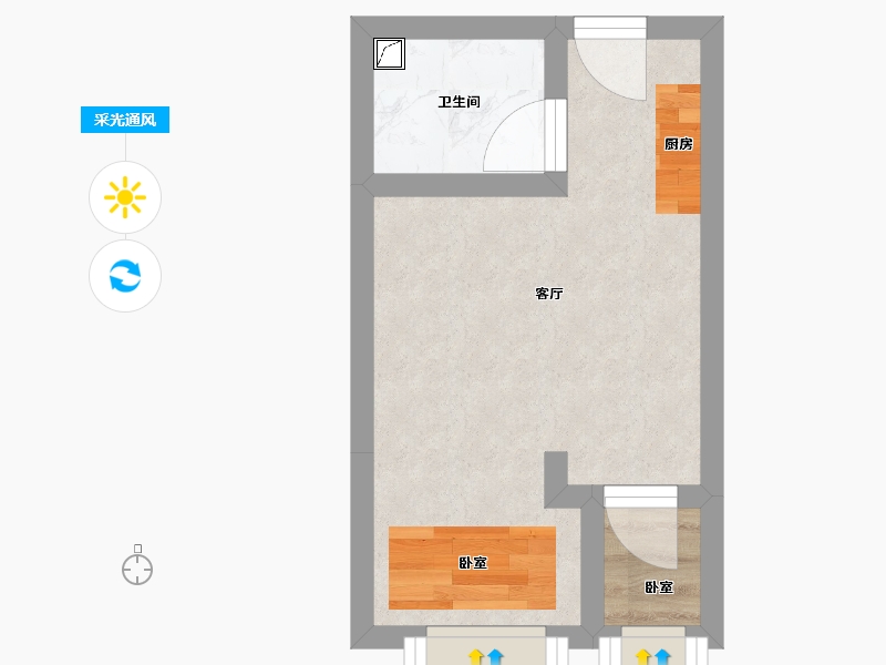 广东省-佛山市-盈海公馆-21.45-户型库-采光通风