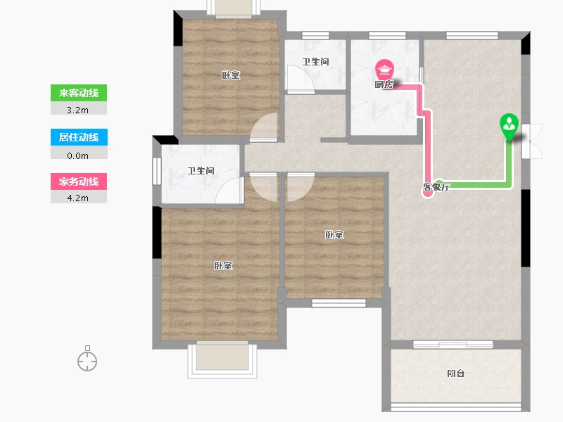 湖北省-孝感市-安陆涢东学府-88.62-户型库-动静线