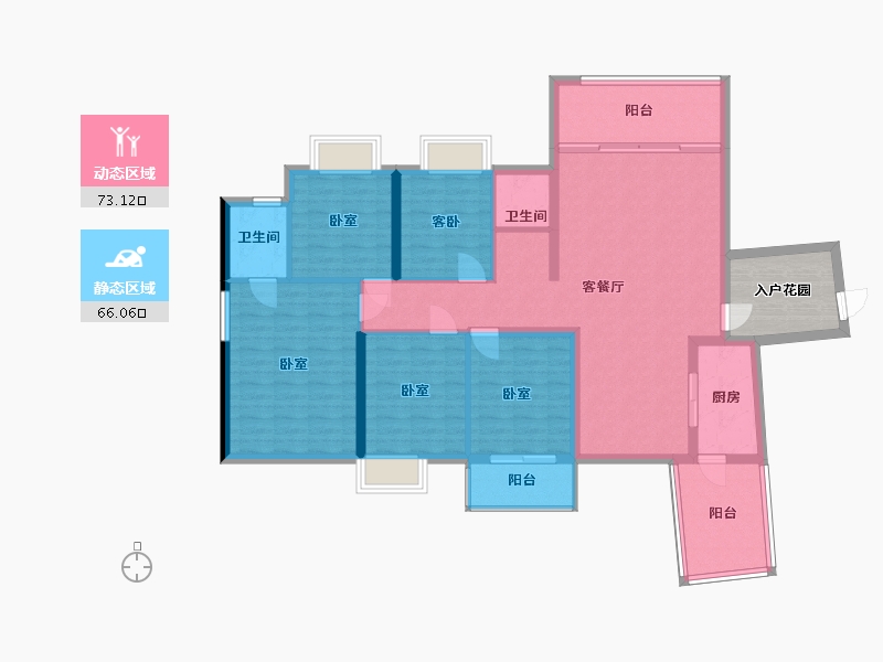 湖南省-郴州市-中耀林溪湾-132.40-户型库-动静分区