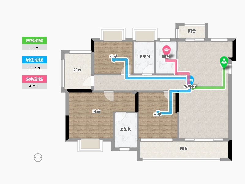 广东省-惠州市-江滨华府-106.17-户型库-动静线