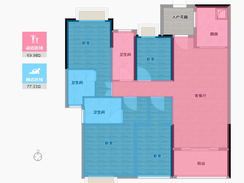 广东省-佛山市-恒大金名都-138.10-户型库-动静分区