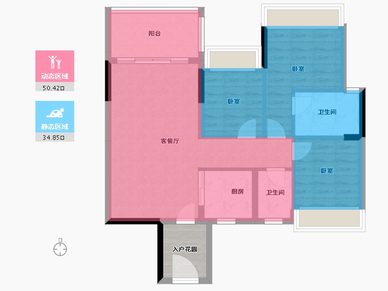 广东省-江门市-御凯名都-81.41-户型库-动静分区