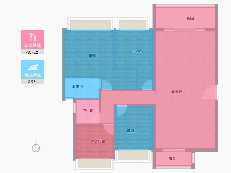 广东省-珠海市-碧桂园保利海悦天境-114.00-户型库-动静分区