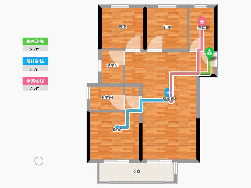 河南省-郑州市-中海湖滨世家二期-92.00-户型库-动静线