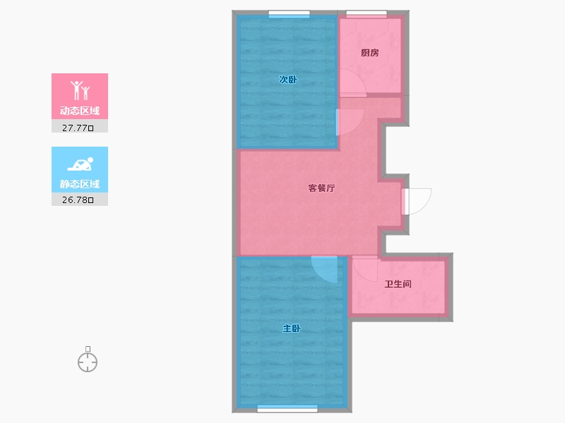 吉林省-长春市-远创紫樾台-48.64-户型库-动静分区