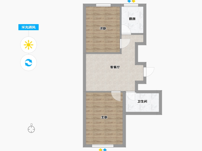 吉林省-长春市-远创紫樾台-48.64-户型库-采光通风