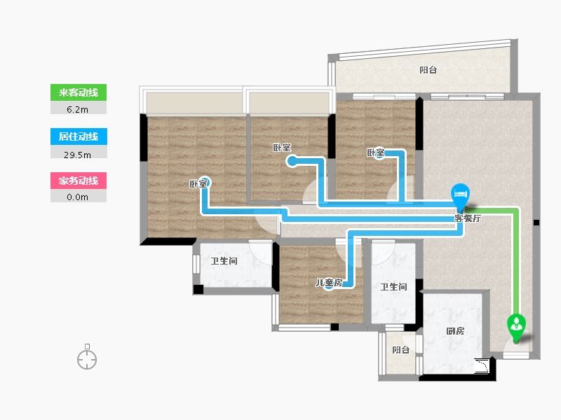 广东省-广州市-奥园誉湖湾-100.00-户型库-动静线