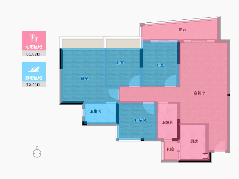 广东省-广州市-奥园誉湖湾-100.00-户型库-动静分区