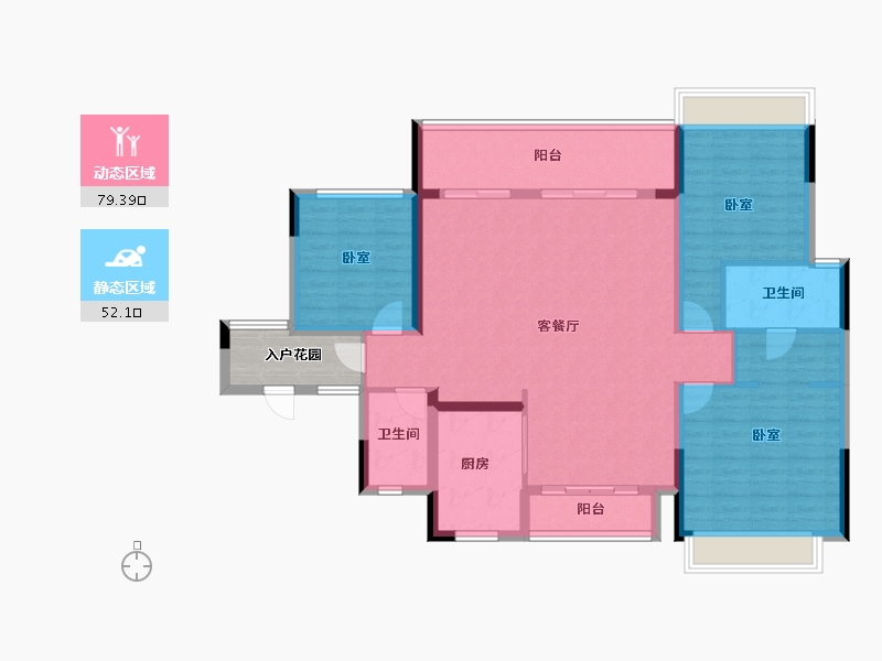 广东省-佛山市-保利云上西棠-124.02-户型库-动静分区