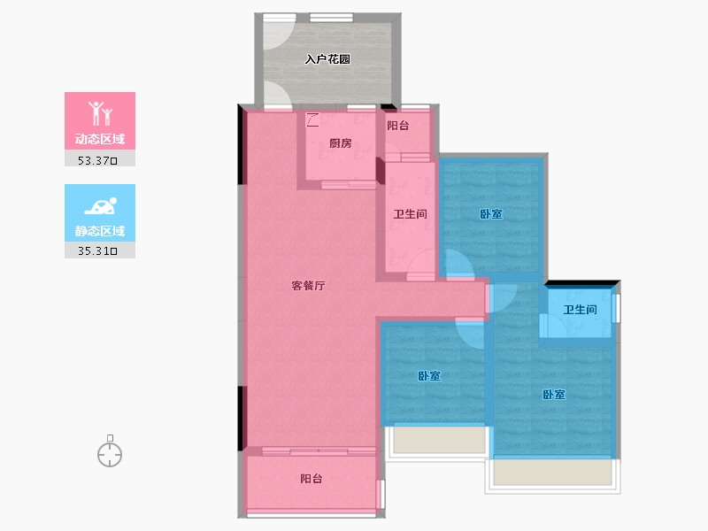 广东省-湛江市-樟树湾金樟水岸-85.75-户型库-动静分区