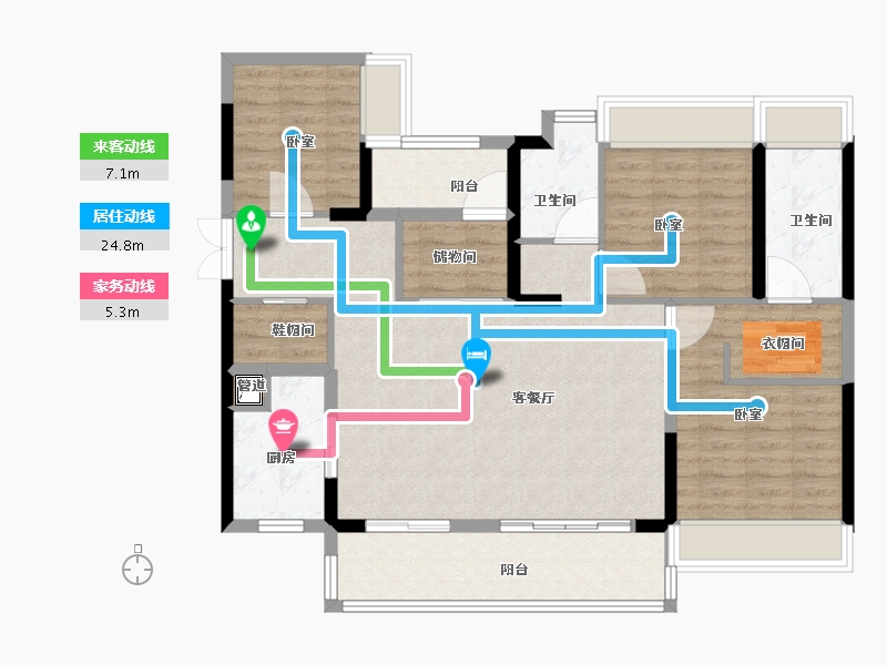 广东省-佛山市-朝安金茂悦-109.00-户型库-动静线