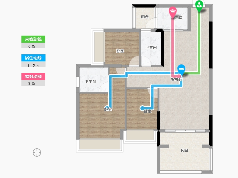 广东省-江门市-御凯名都-91.31-户型库-动静线