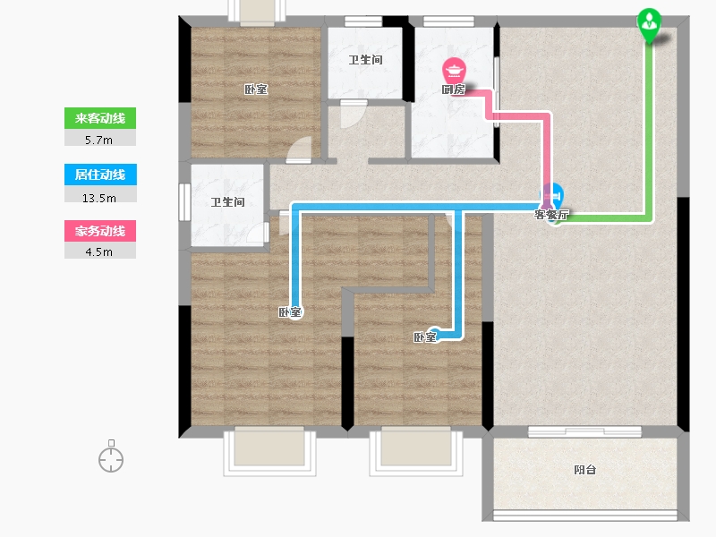 湖北省-孝感市-安陆涢东学府-91.61-户型库-动静线