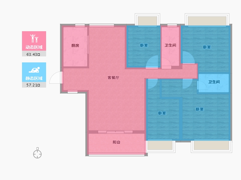 广东省-汕头市-保利和府-108.46-户型库-动静分区