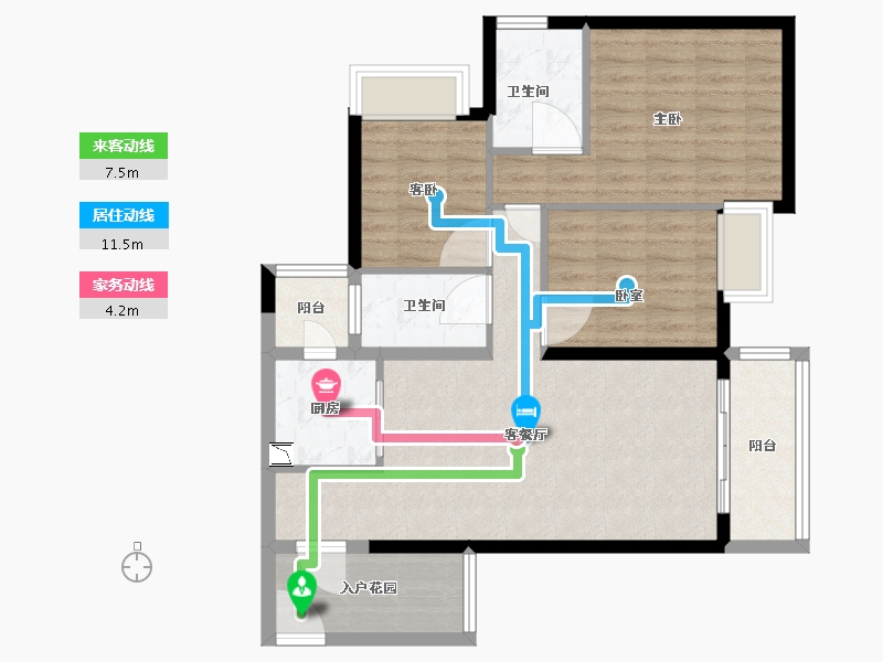 广东省-广州市-时代天韵-85.52-户型库-动静线