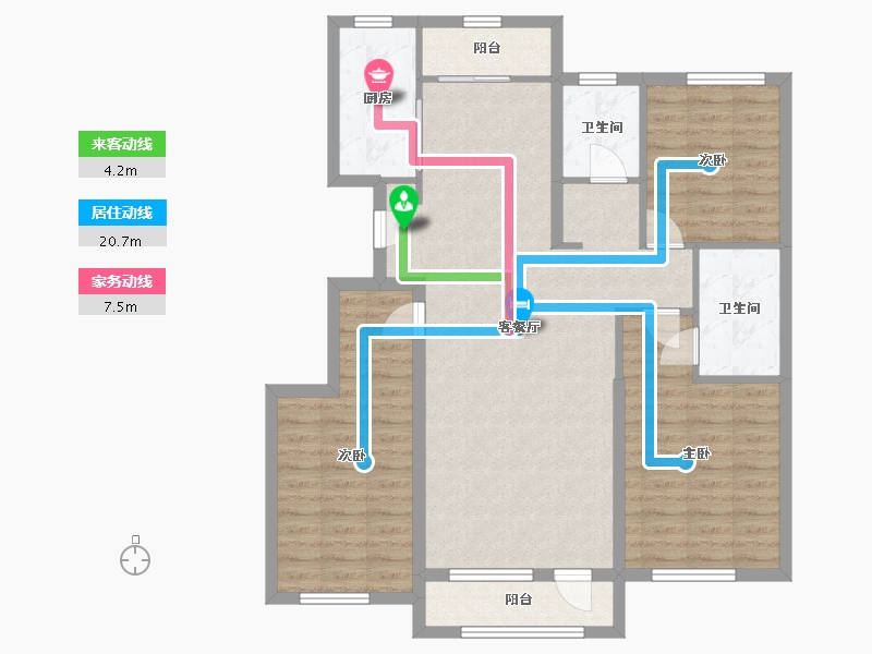 吉林省-长春市-远创紫樾台-102.19-户型库-动静线