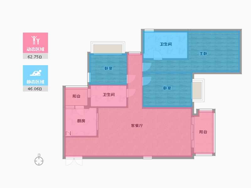 广东省-广州市-时代天韵-98.10-户型库-动静分区