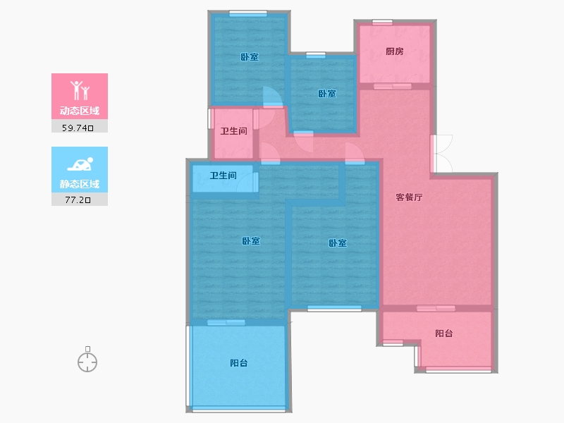 湖北省-孝感市-盛世豪庭-120.77-户型库-动静分区