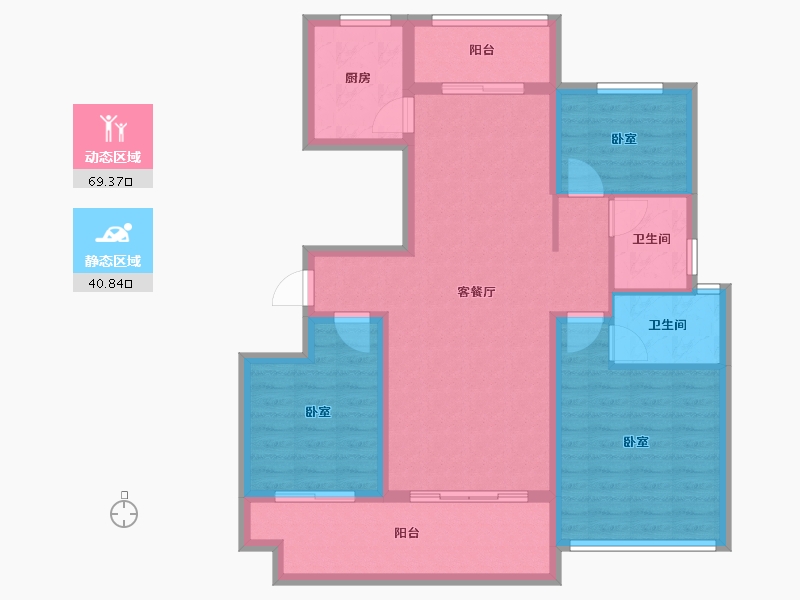 河南省-周口市-万达香蜜湖-98.77-户型库-动静分区