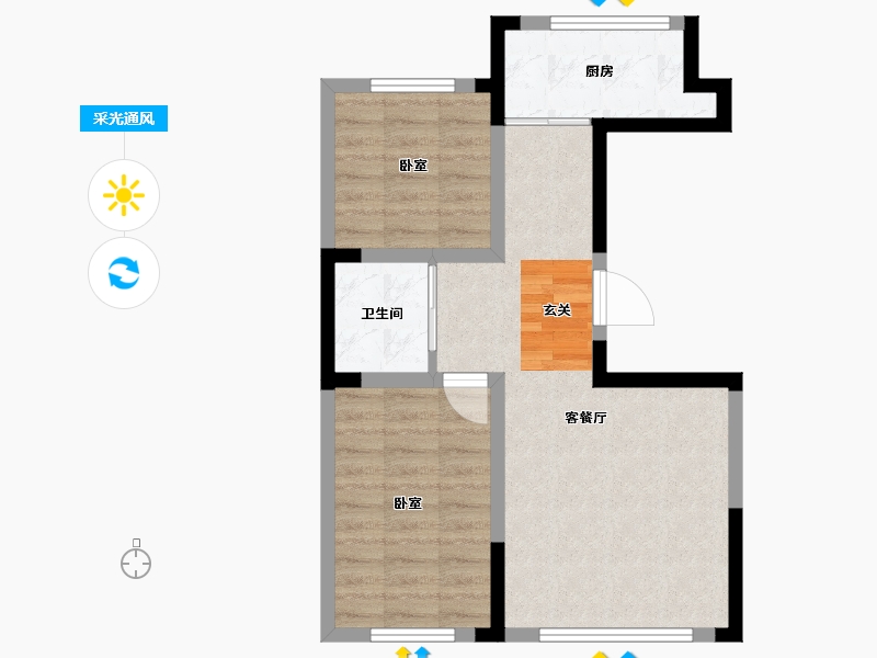 吉林省-长春市-金都小镇学府世家-55.11-户型库-采光通风