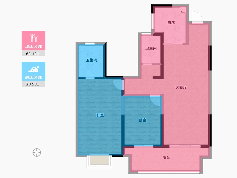 江苏省-镇江市-中建大观京江府-90.01-户型库-动静分区