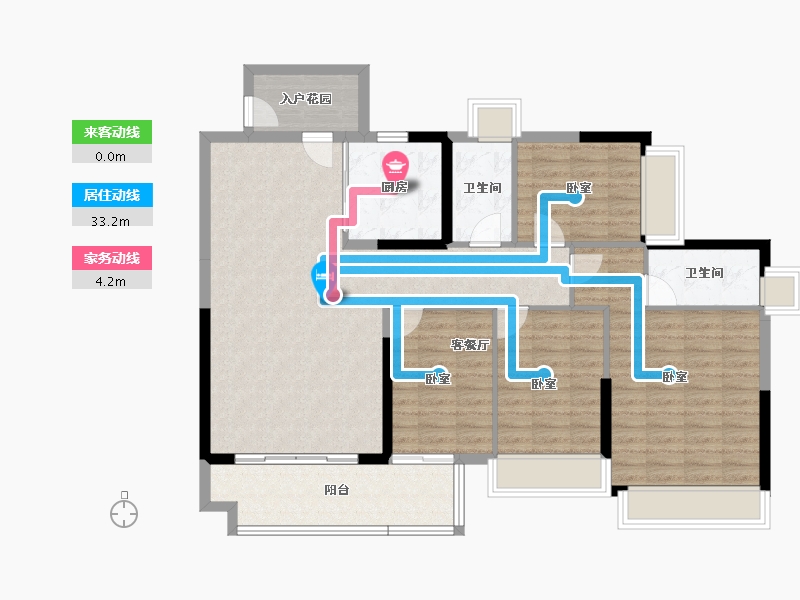 广东省-佛山市-海逸桃花源记-113.52-户型库-动静线