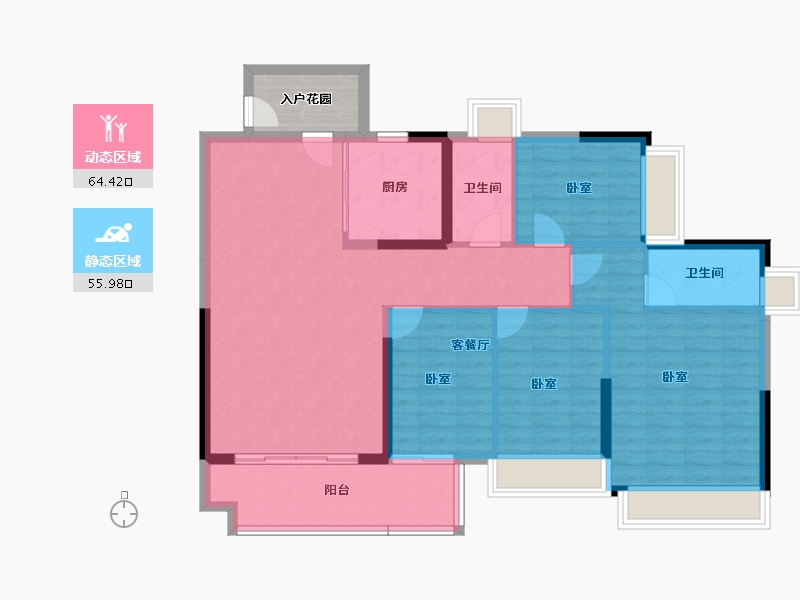 广东省-佛山市-海逸桃花源记-113.52-户型库-动静分区