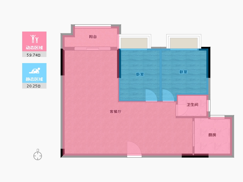 广东省-梅州市-程江金苑-73.26-户型库-动静分区