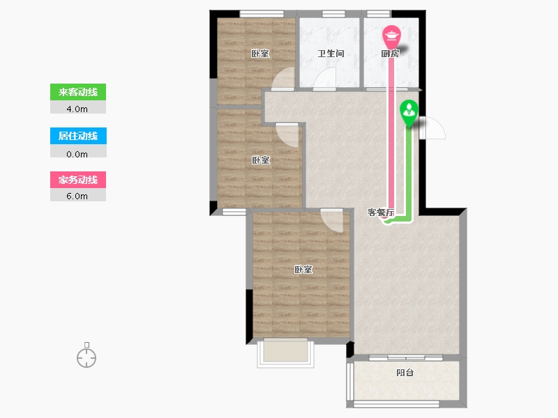 浙江省-宁波市-象山中央公馆-88.18-户型库-动静线