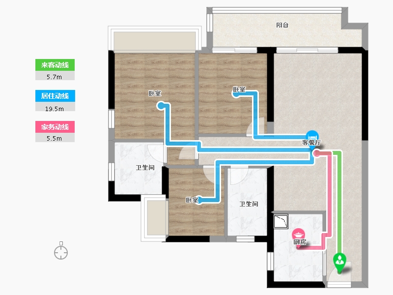 广东省-广州市-融创·春风岭南-79.00-户型库-动静线