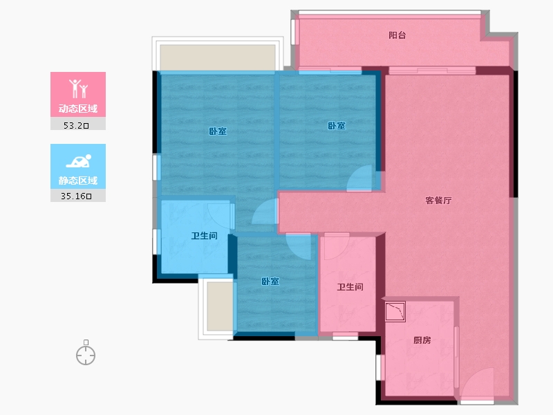 广东省-广州市-融创·春风岭南-79.00-户型库-动静分区