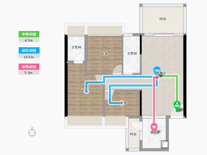 广东省-湛江市-城市尚居花园-80.78-户型库-动静线