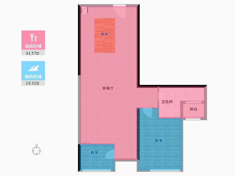 广东省-佛山市-金锠花园-111.10-户型库-动静分区