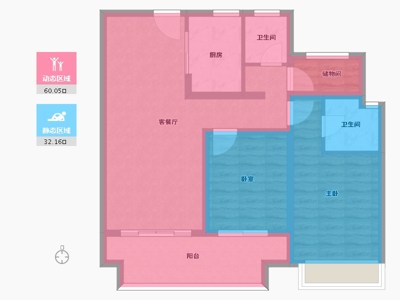 安徽省-六安市-时代悦府-82.09-户型库-动静分区