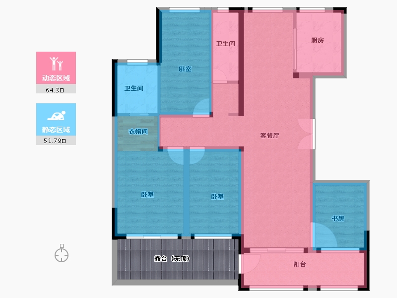 河南省-郑州市-正弘悦云庄-115.03-户型库-动静分区