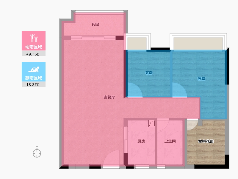 广东省-佛山市-捷和广场-67.76-户型库-动静分区