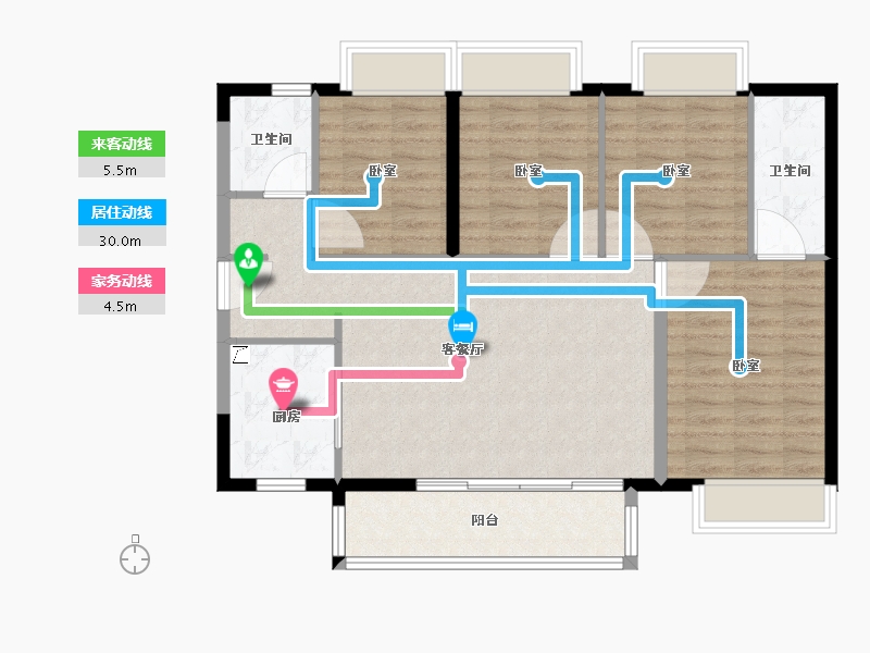 广东省-江门市-时代雁山湖（鹤山）-94.00-户型库-动静线