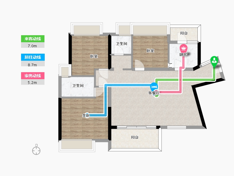 广东省-惠州市-中海水岸城-91.05-户型库-动静线