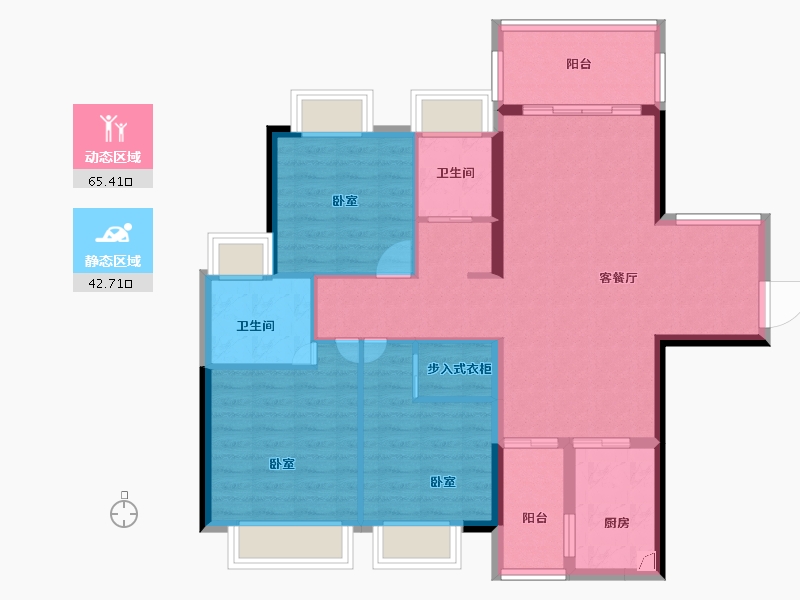 广东省-汕头市-天悦湾-97.00-户型库-动静分区