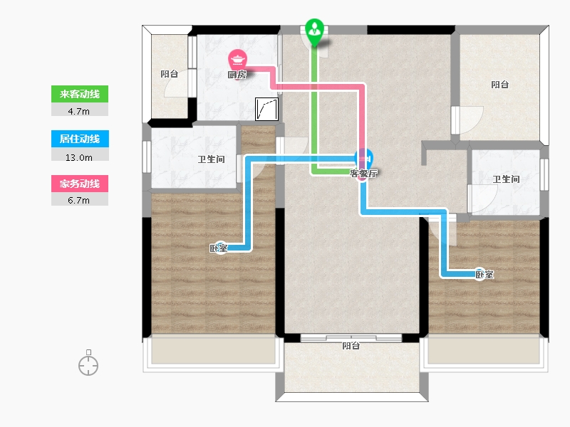 广东省-惠州市-中海水岸城-92.52-户型库-动静线