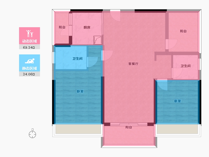 广东省-惠州市-中海水岸城-92.52-户型库-动静分区