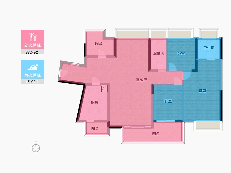 广东省-惠州市-中海水岸城-114.73-户型库-动静分区