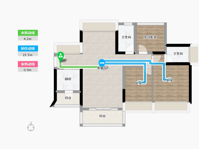 广东省-珠海市-龙光·玖龙湖-77.00-户型库-动静线