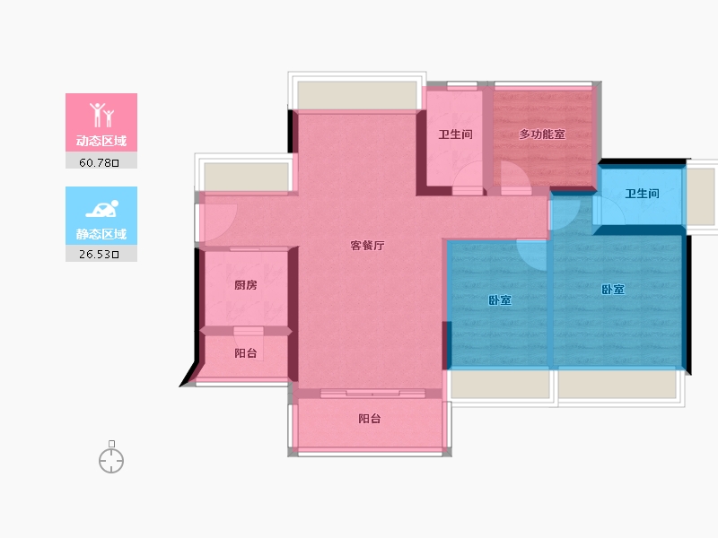 广东省-珠海市-龙光·玖龙湖-77.00-户型库-动静分区